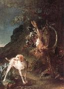 jean-Baptiste-Simeon Chardin Game Still-Life with Hunting Dog France oil painting artist